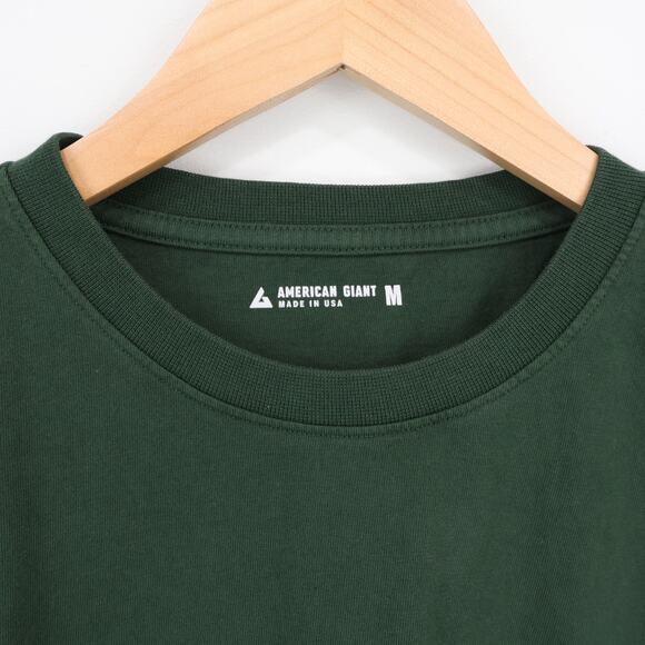 American Giant Men's Short Sleeve Pocket Tee Green Moss Size Medium NWOT - Picture 3 of 6